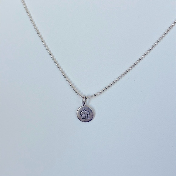 Cupcake Sterling Charm on Sterling Ball Chain Necklace NWT - Picture 5 of 6